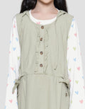 Nevada Overall Hoodie Inner Maxi Dress Wanita