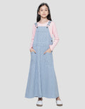 Nevada Denim Stripe Overall With Inner Maxi Dress Anak Perempuan