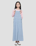 Nevada Denim Stripe Overall With Inner Maxi Dress Anak Perempuan