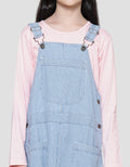 Nevada Denim Stripe Overall With Inner Maxi Dress Anak Perempuan