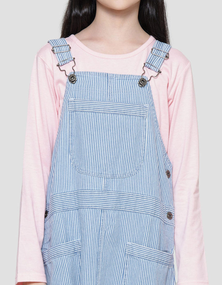 Nevada Denim Stripe Overall With Inner Maxi Dress Anak Perempuan