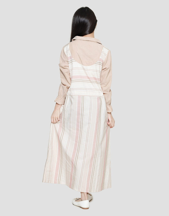 Nevada Maxi Dress Woven Overall Stripes Anak Perempuan