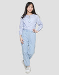 Nevada Celana Jogger Denim Cargo Light Washed Anak Perempuan