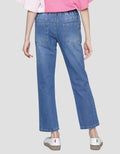 Nevada Embro Flower Stretch Celana Denim Anak Perempuan