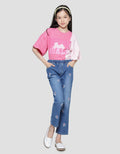 Nevada Embro Flower Stretch Celana Denim Anak Perempuan