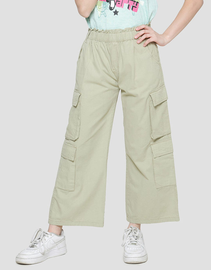 Nevada Celana Panjang Woven Wideleg Pocket Cargo Anak Perempuan