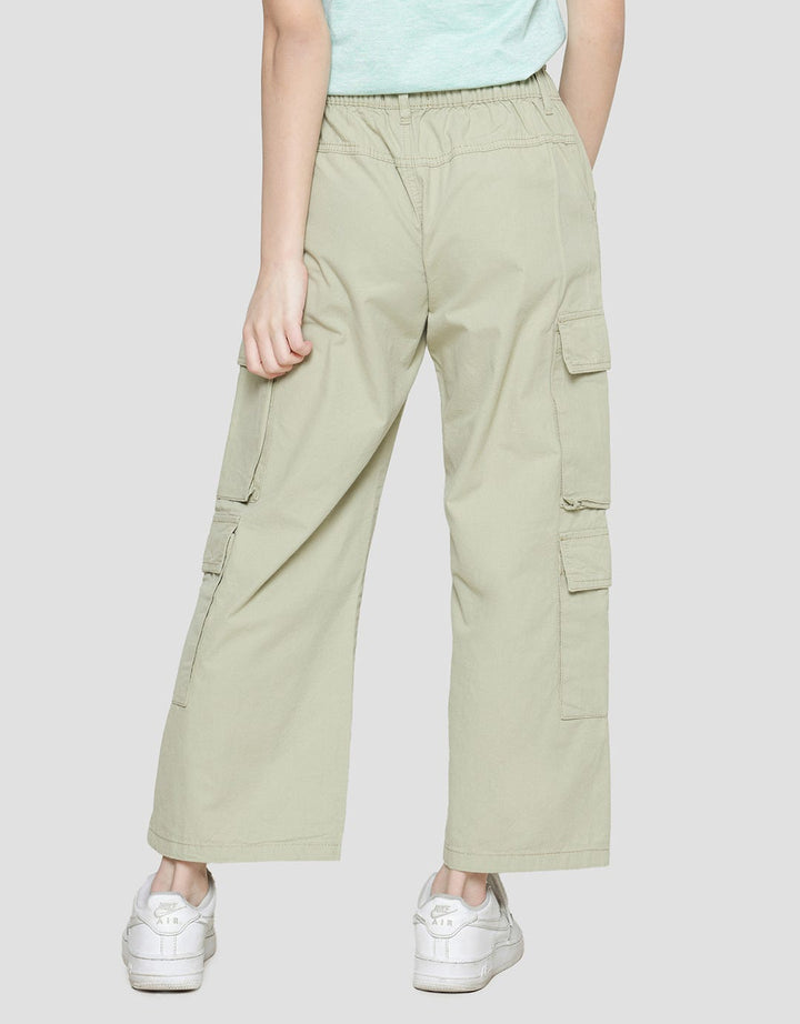 Nevada Celana Panjang Woven Wideleg Pocket Cargo Anak Perempuan