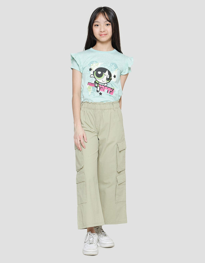 Nevada Celana Panjang Woven Wideleg Pocket Cargo Anak Perempuan