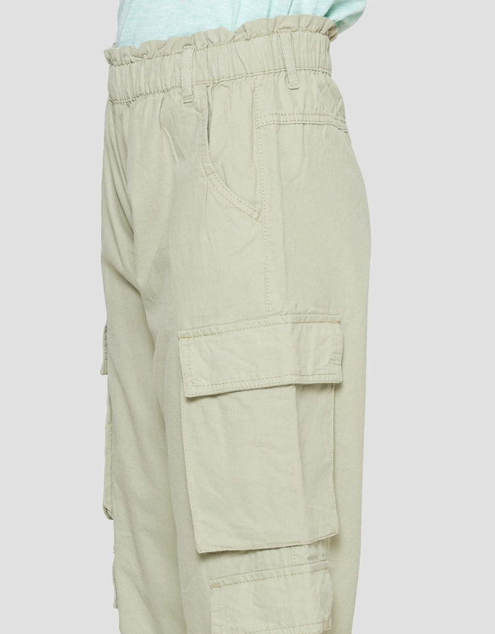 Nevada Celana Panjang Woven Wideleg Pocket Cargo Anak Perempuan