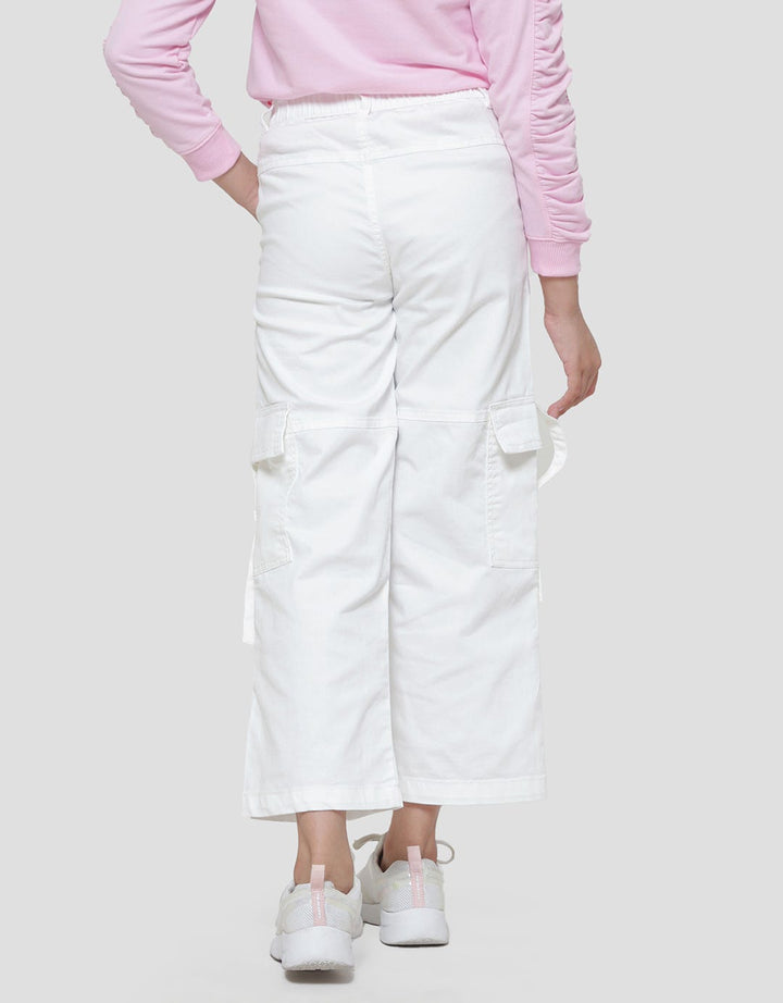 Nevada Woven Wideleg Cargo Celana Panjang Anak Perempuan