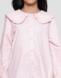 Nevada Ruffle With Two Pockets Kemeja Lengan Panjang Anak Perempuan