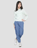 Nevada Kemeja Lengan Panjang Stripe Anak Perempuan With Collar