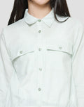 Nevada Kemeja Lengan Panjang Stripe Anak Perempuan With Collar