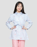 Nevada Love Print With Tali Pinggang Lengan Panjang Tunik Anak Perempuan