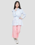 Nevada Love Print With Tali Pinggang Lengan Panjang Tunik Anak Perempuan