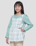 Nevada Checkered Print Girls Shirt