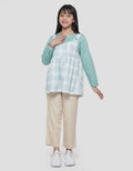 Nevada Checkered Print Girls Shirt