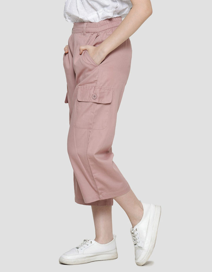 Nevada Woven Cargo With 2 Pocket Celana Kulot Anak Perempuan