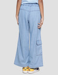 Nevada Light Washed Celana Denim Regular Cargo Anak Perempuan