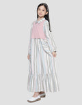 Nevada Ruffle Embro Vest Maxi Dress Anak Perempuan