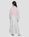 Nevada Ruffle Embro Vest Maxi Dress Anak Perempuan
