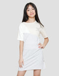 Nevada Midi Dress Lengan Pendek Combination Anak Perempuan