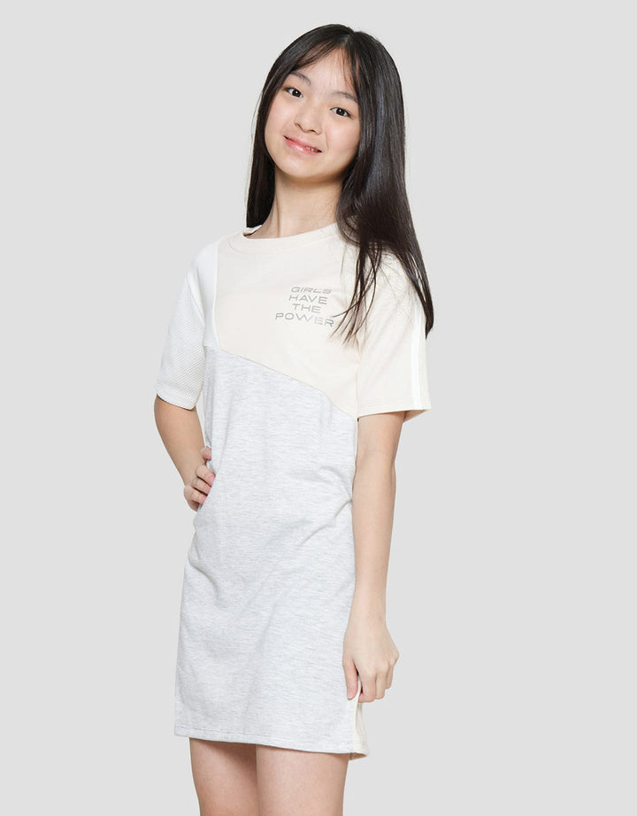 Nevada Midi Dress Lengan Pendek Combination Anak Perempuan