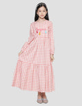 Nevada Checkered Tassel Maxi Dress Anak Perempuan