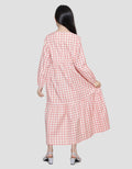 Nevada Checkered Tassel Maxi Dress Anak Perempuan