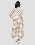 Nevada Checkered Ruffle Maxi Dress Anak Perempuan