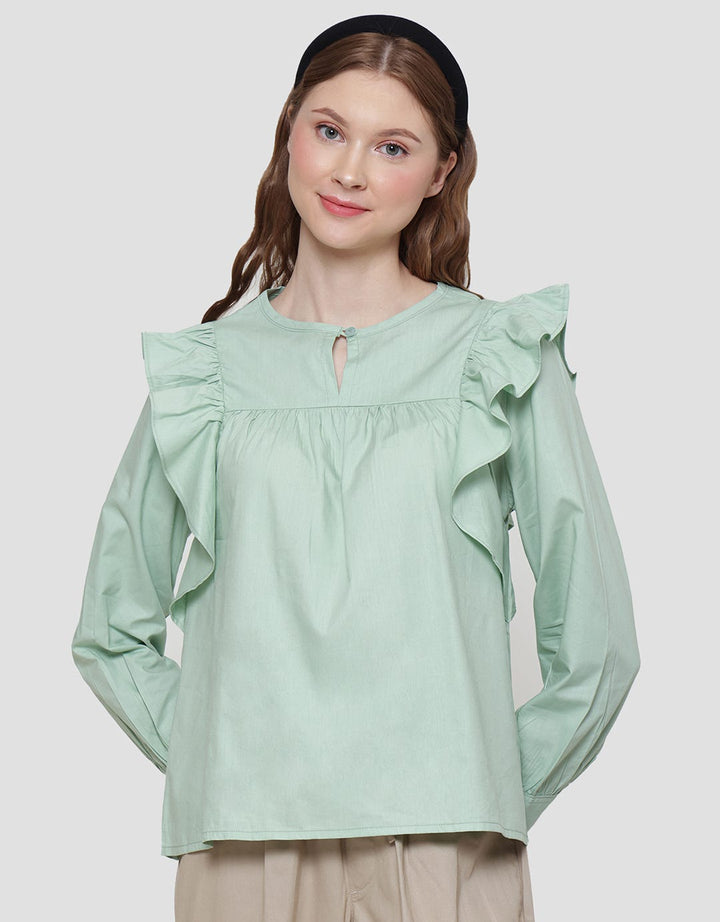 Details Top Ruffle Blouse Women