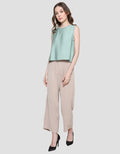 Details Back Button Sleeveless Blouse for Women
