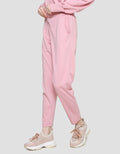 Details Elastic Waist String Celana Panjang Knit Wanita