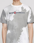 Marvel Kaos Lengan Pendek Pria Print Responsibility Text With