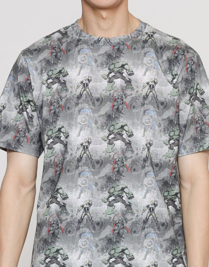 Marvel Printed Men's T-shirt Iron Man Thor Captain America