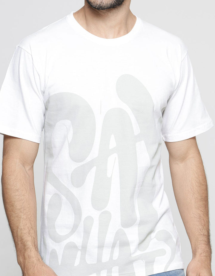 T Zone Theme Curlicue Wording Men's Short Sleeve T-Shirt