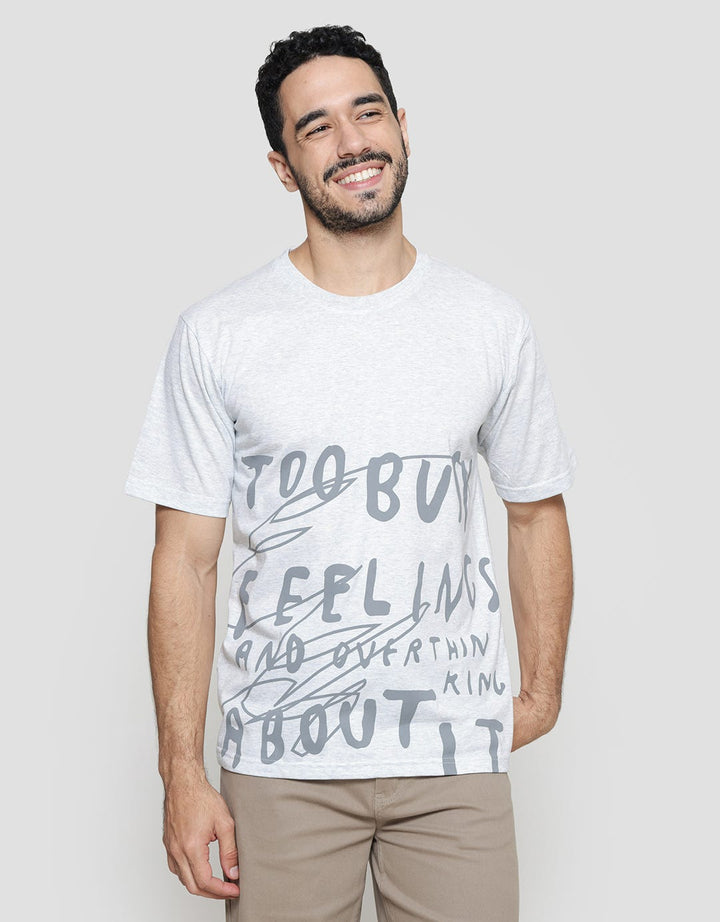T Zone Curlicue Wordings Kaos Casual Pria
