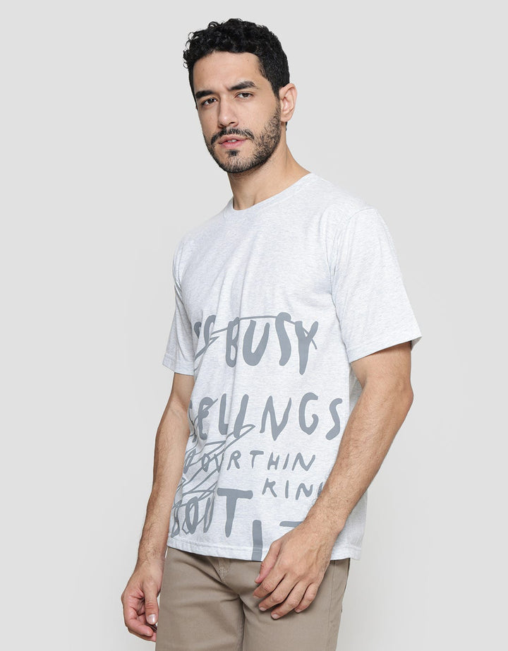 T Zone Curlicue Wordings Kaos Casual Pria