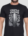 T Zone Photoprint Triple Engine Men's Short Sleeve T-Shirt