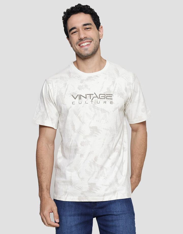 T Zone Theme Brush Stroke - Vintage Kaos Lengan Pendek Pria