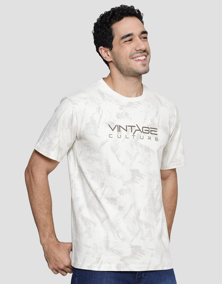 T Zone Theme Brush Stroke - Vintage Kaos Lengan Pendek Pria
