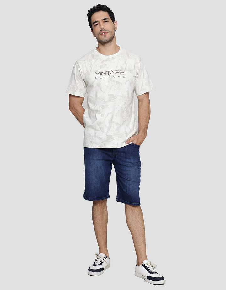 T Zone Theme Brush Stroke - Vintage Kaos Lengan Pendek Pria