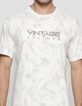 T Zone Theme Brush Stroke - Vintage Kaos Lengan Pendek Pria