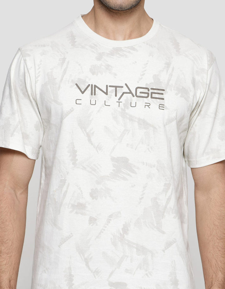 T Zone Theme Brush Stroke - Vintage Kaos Lengan Pendek Pria