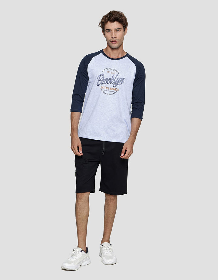 T Zone City Brooklyn Kaos Raglan 3/4 Pria