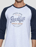T Zone City Brooklyn Kaos Raglan 3/4 Pria