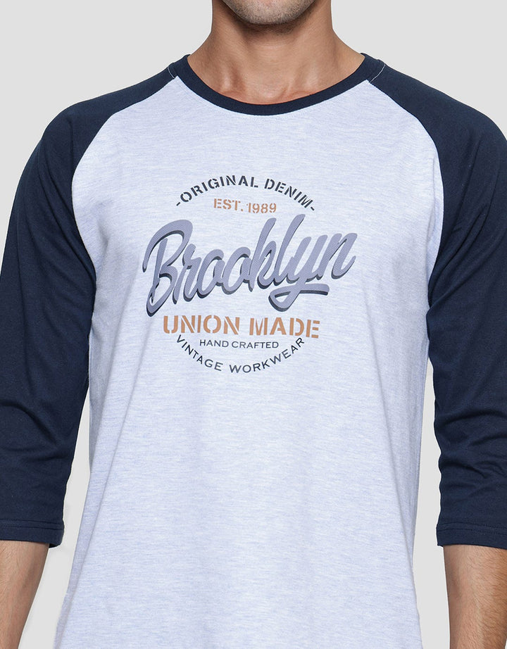 T Zone City Brooklyn Kaos Raglan 3/4 Pria