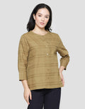 St. Yves Dobby Pin Tuck Blouse Wanita