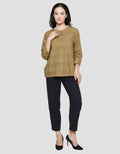 St. Yves Dobby Pin Tuck Blouse Wanita