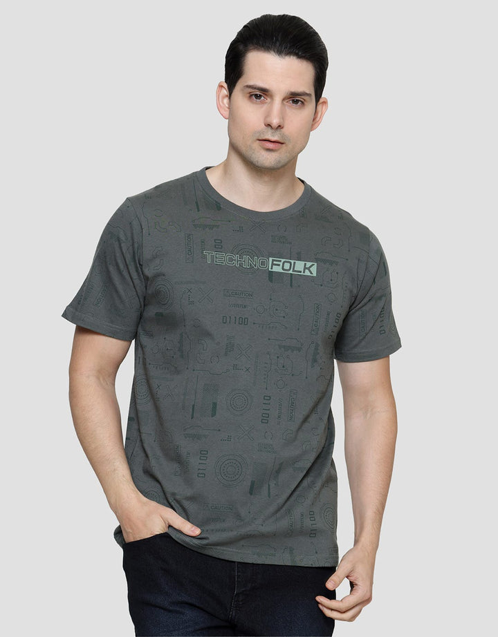 T Zone Techno Folk Men's Casual T-Shirt